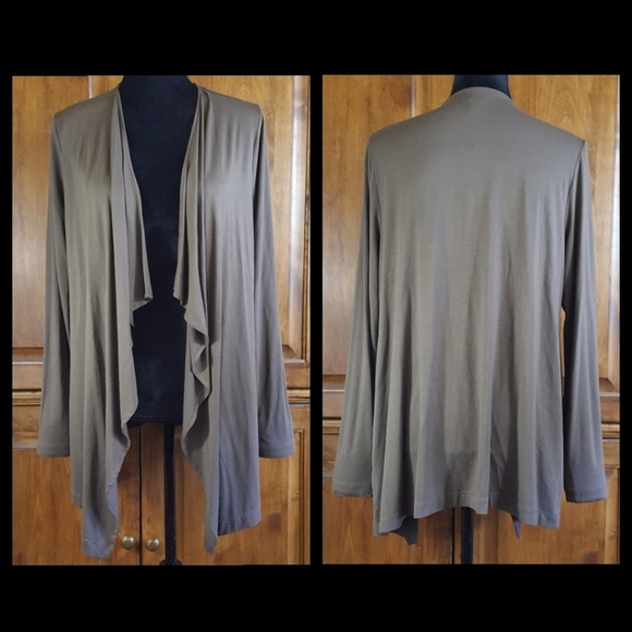 J Jill Stretch Open Front Drape Cardigan Sz Med - Picture 1 of 7